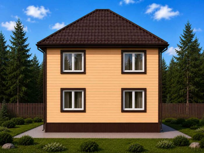 Дом из бруса 120,1 м², 2 этажа — строительство в Томске