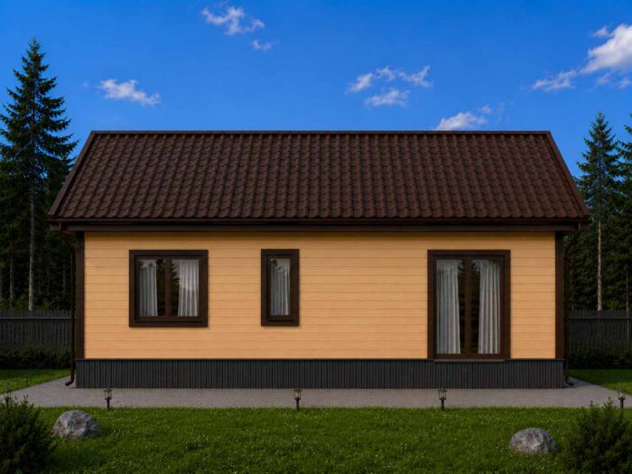 Дом из бруса 79,7 м², 1 этаж — строительство в Томске