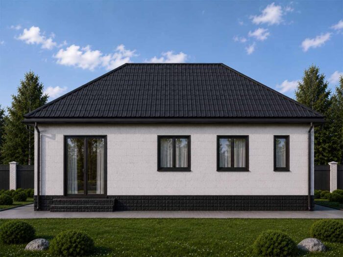 Дом из газобетона 124,7 м², 1 этаж — строительство в Томске