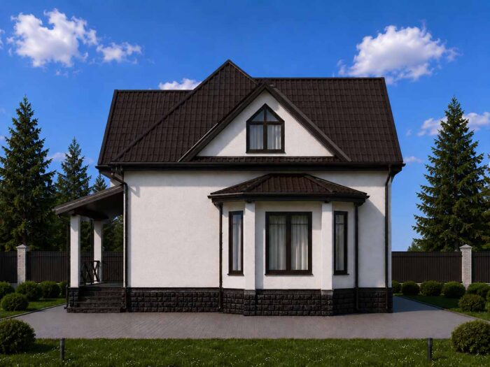 Дом из газобетона 125,2 м², 2 этажа — строительство в Томске