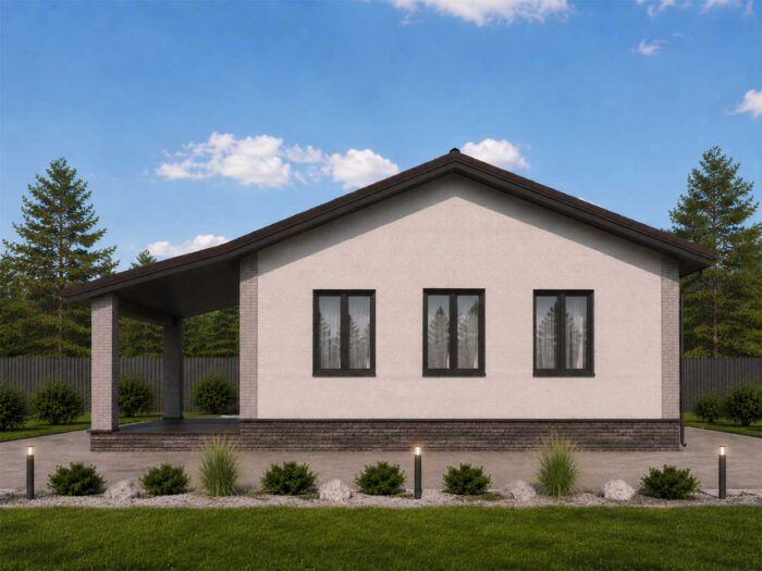 Дом из газобетона 156,5 м², 1 этаж — строительство в Томске