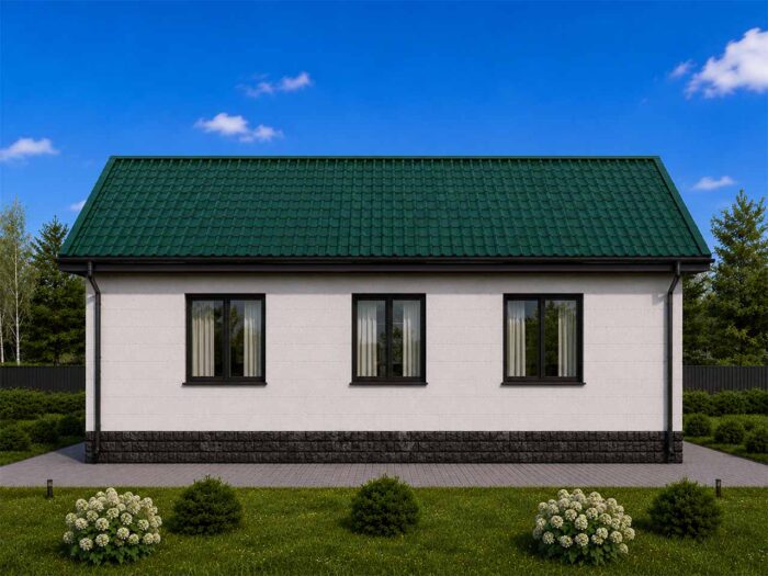 Дом из газобетона 65,3 м², 1 этаж — строительство в Томске