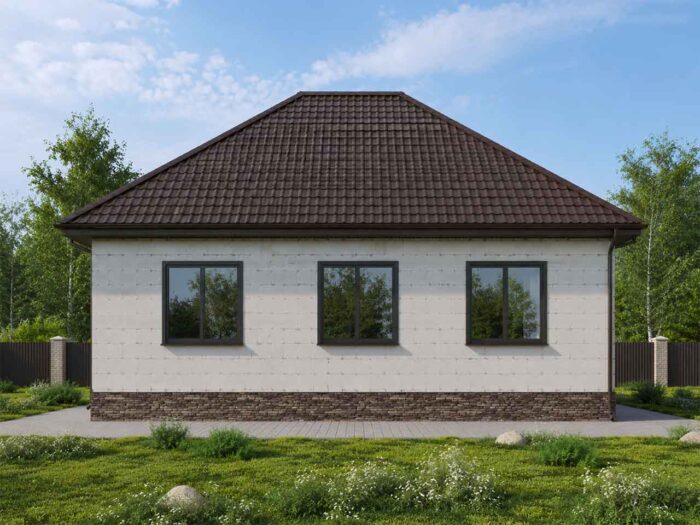 Дом из газобетона 76 м², 1 этаж — строительство в Томске