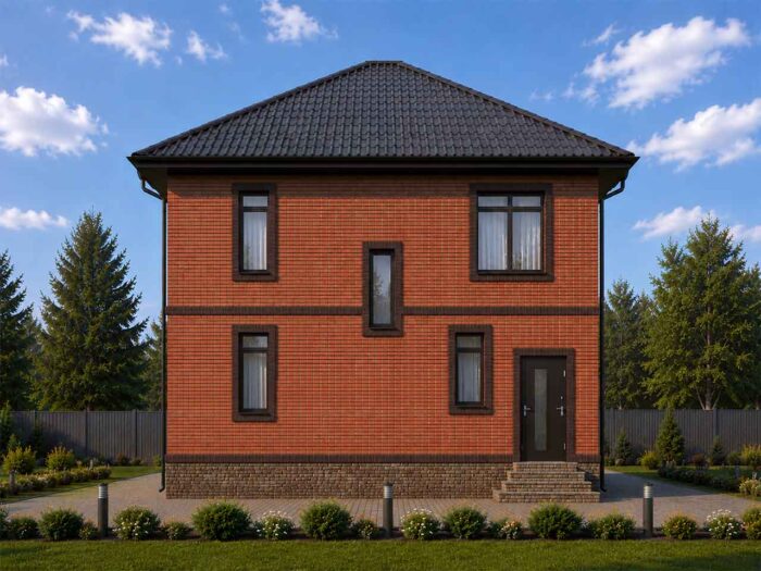 Дом из кирпича 113,8 м², 2 этажа — строительство в Томске